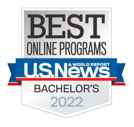 US News & World Report Badge - Best Online Programs Bachelor's 2022