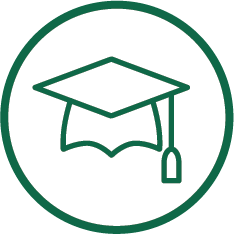 graphic displaying a mortarboard