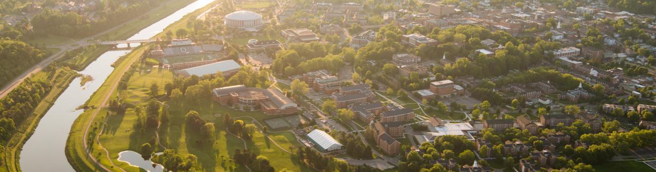 Aerial shot of OHIO's campus