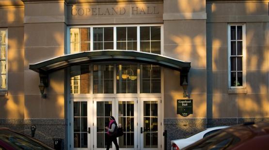 Exterior of Copeland Hall, home of Ohio University's College of Business