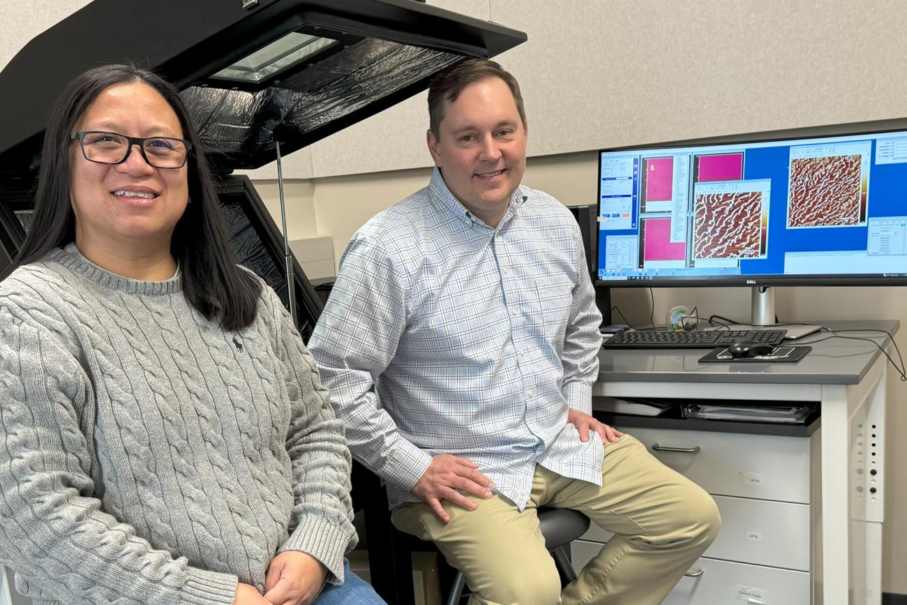 Chemistry professors Michael Held and Katherine Cimatu were awarded $545,911 to study a polymer known as extensin, important in cell wall formation. 
