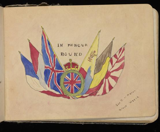 Cover of Woodhouse Hospital Autograph Book, 1915-1916