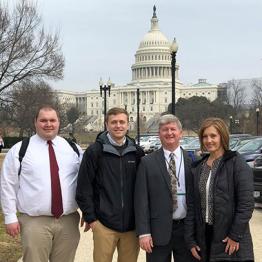 RHS students pose in front of The Capitol in Washington, D.C.