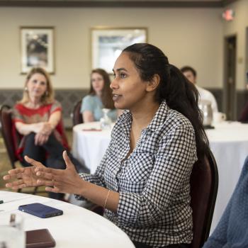 The E.W. Scripps School of Journalism hands out certificates to the participants of the Kiplinger Program in Public Affairs Journalism on April 12, 2019 at the OU Inn. Photo by Hannah Ruhoff
