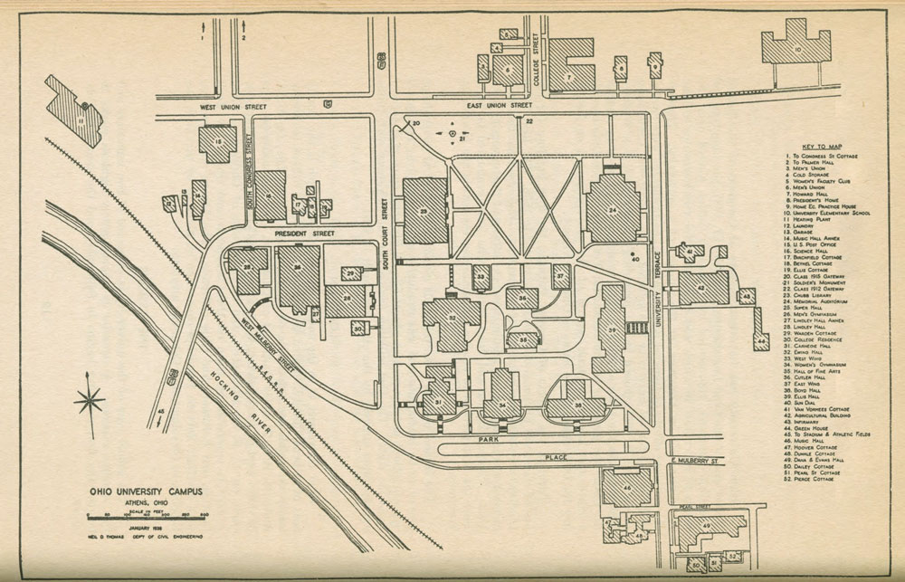 1938 Campus Map