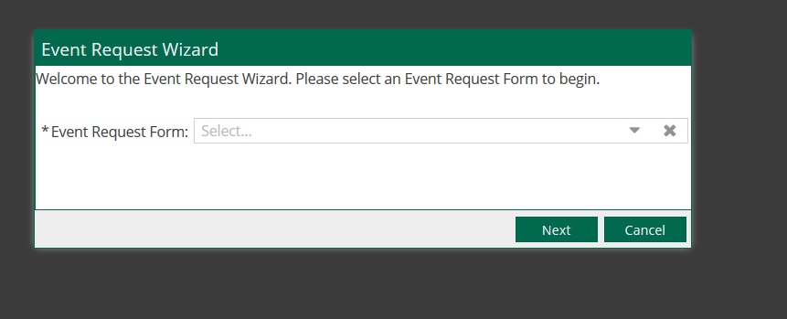 Event Request Wizard