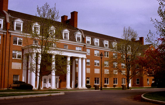 Photo of the front Boyd Hall, located on West Green