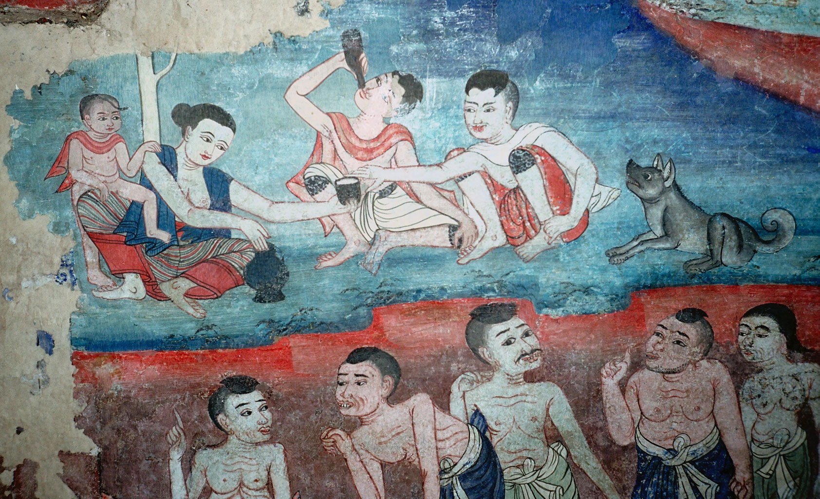 a mural of thai way