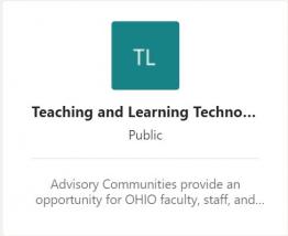 Screen shot of Teaching and Learning Technologies join dialog