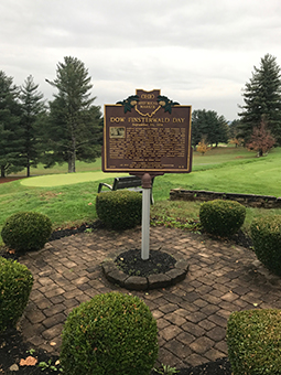 An Ohio Historical Marker is placed in Finsterwald's honor at the Athens Country Club to commemorate the first time legendary golfers Arnold Palmer and Jack Nicklaus played against each other.
