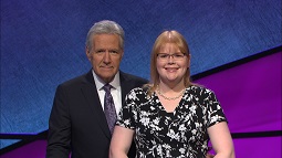 Marilyn Maher with Alex Trebek on 