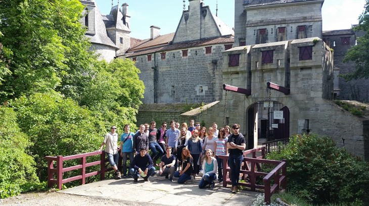 Students in the Global Consulting Program pose in France.