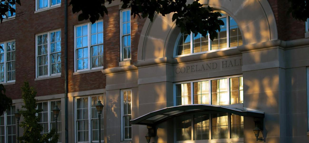 Exterior of Copeland Hall, home of Ohio University's College of Business