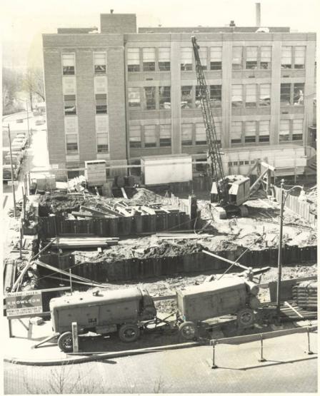 Construction of Copeland Hall in 1955