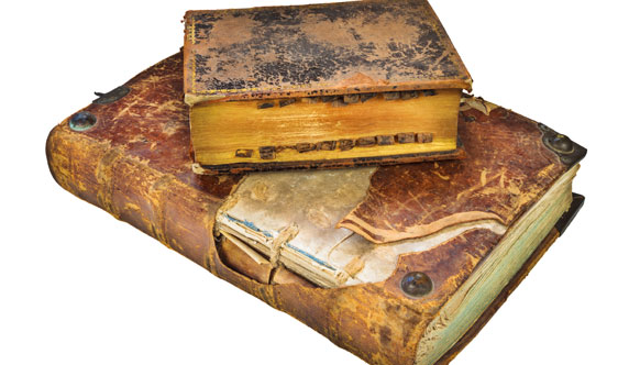 Literary-History-Artwork of worn books