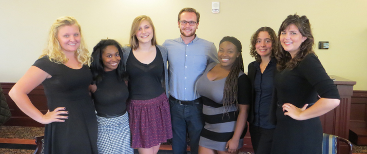 Students from the first cohort of the Law, Justice and Culture undergraduate certificate program.