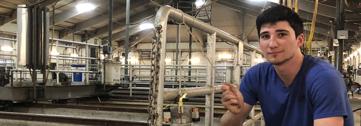 Mitch Duffner with bioassaying flashing LED lights, mimicking midge wingbeat frequencies at Alum Creek Water Reclamation Facility.