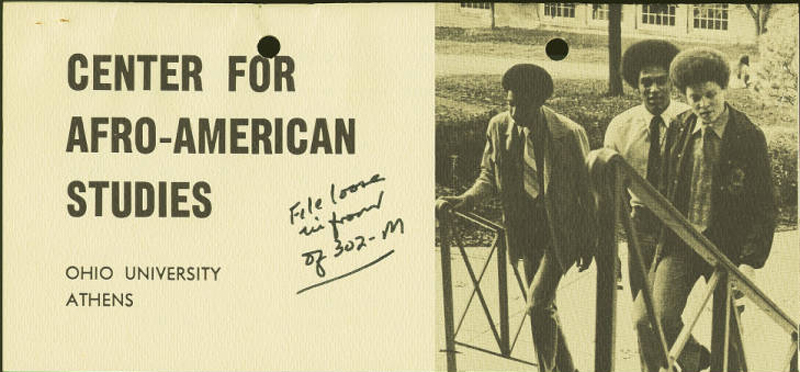 Center for Afro-American Studies brochure, circa early 1970s