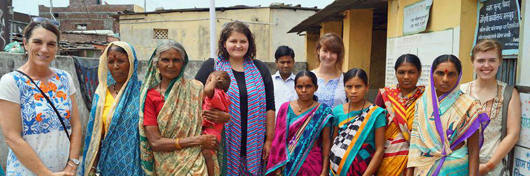Grace Eberly in India with women health care workers