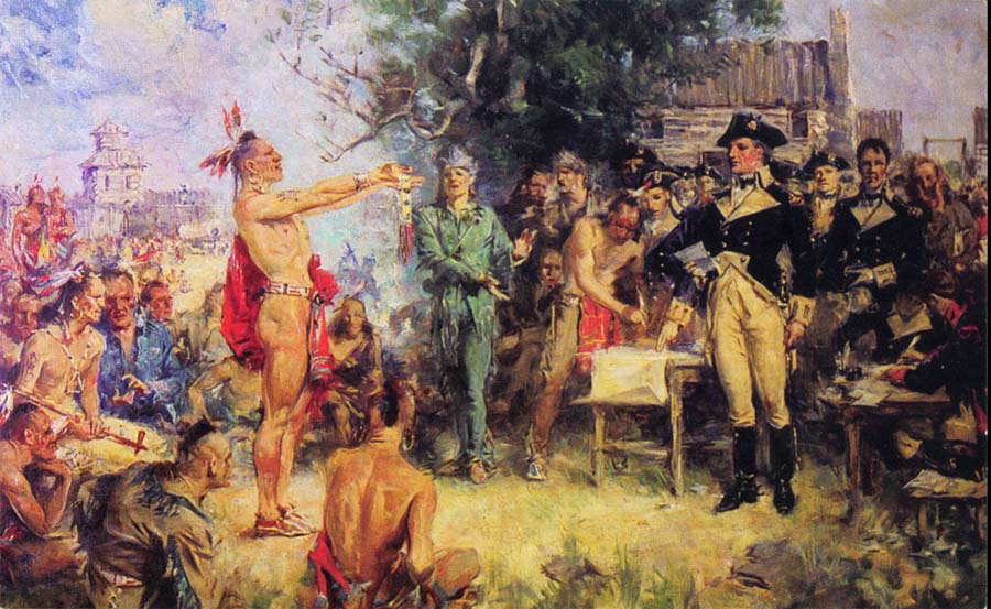 Signing of the Treaty of Green Ville Painting