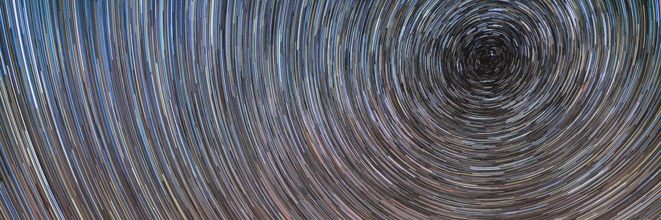 Time lapse photo of sky and MDM Observatory