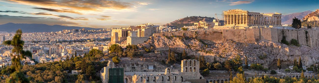 A stock image of the Acropolis of Athens, Greece.