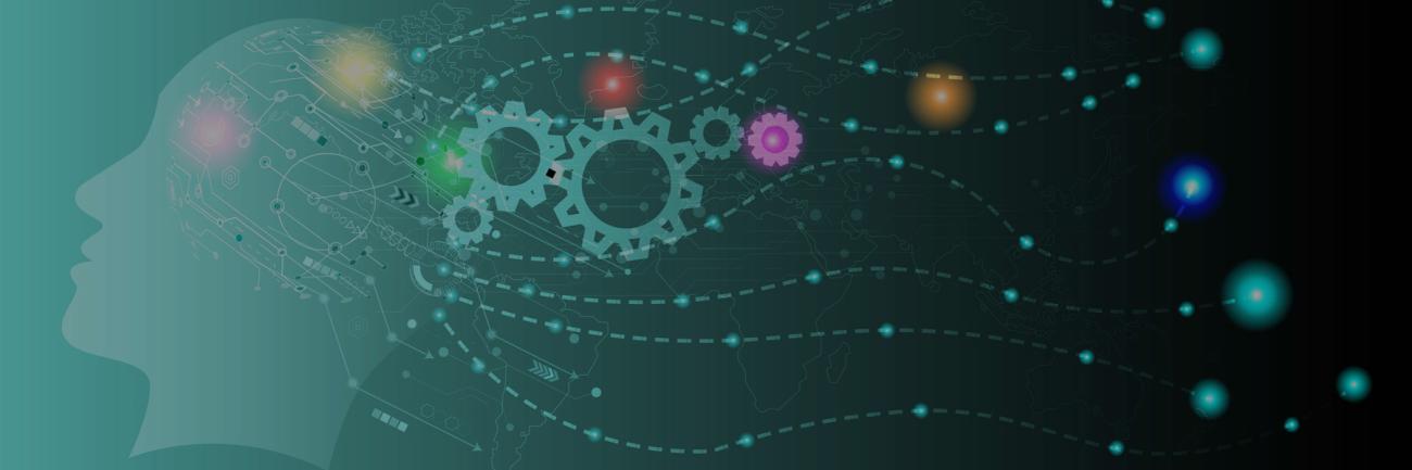 Illustration of thoughts swirling in a mind