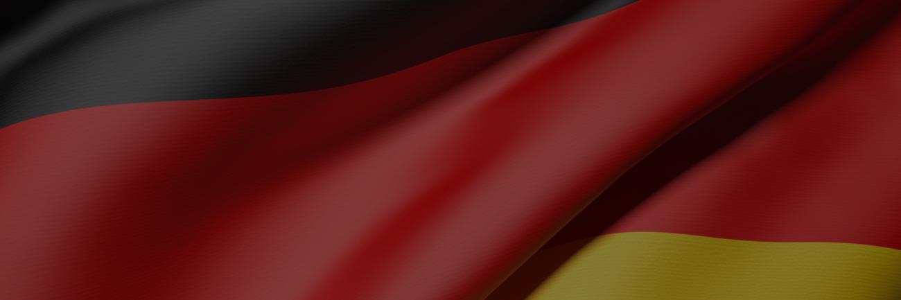 folding fabric with the colors of the German flag