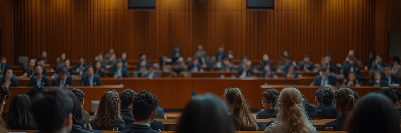 A very full, very large courtroom