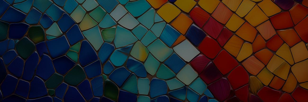 Spanish trencadis broken tiles texture