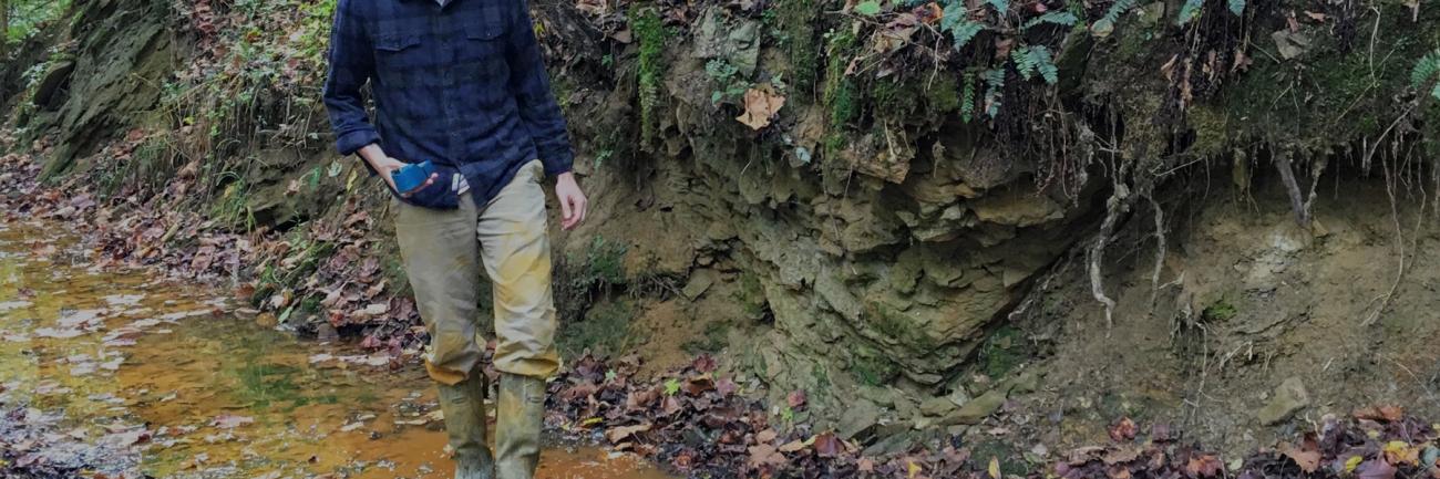 Ryan Wolbert at acid mine drainage site original