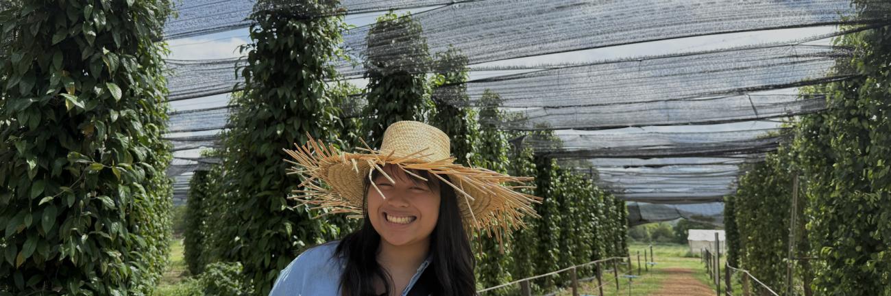 An Ohio University student on an international internship