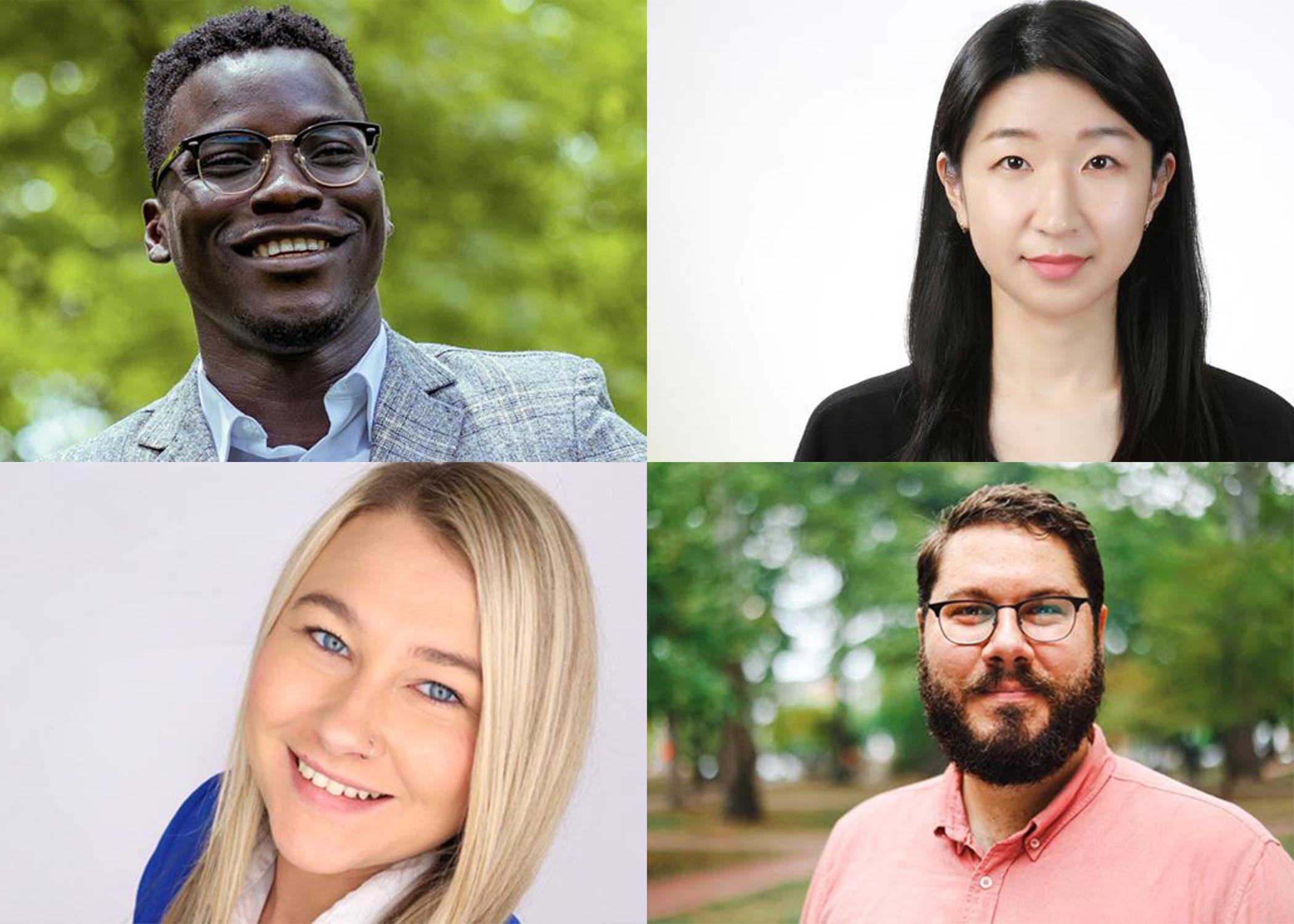 These four graduate students were winners of the Contemporary History Institute fellowships.