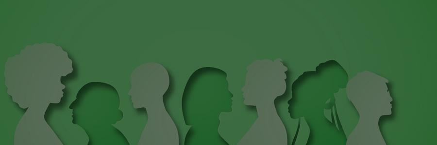 Illustration: Shadow outlines of diverse women profiles