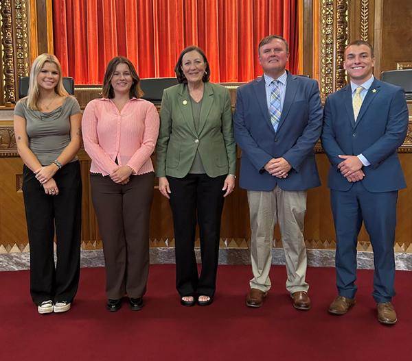 OHIO interns and Larry Hayman with Ohio Supreme Court Justice Jennifer Brunner.