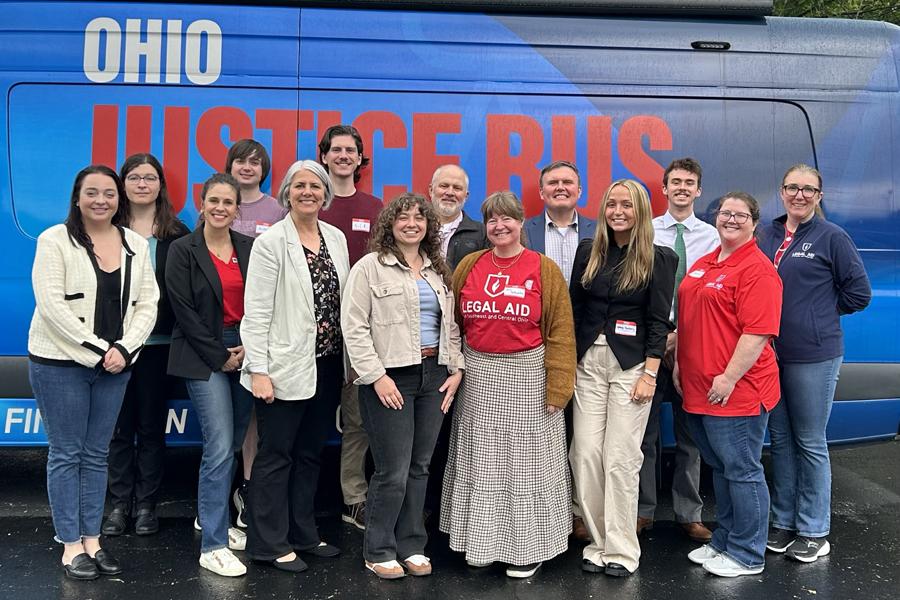 The OHIO Justice Bus picks up Justice Lab students