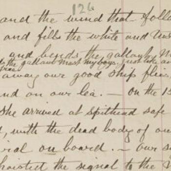 A page of hand-written cursive text