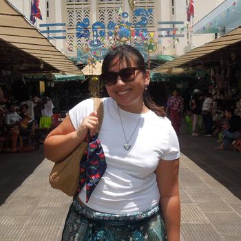 An Ohio University student on an international internship