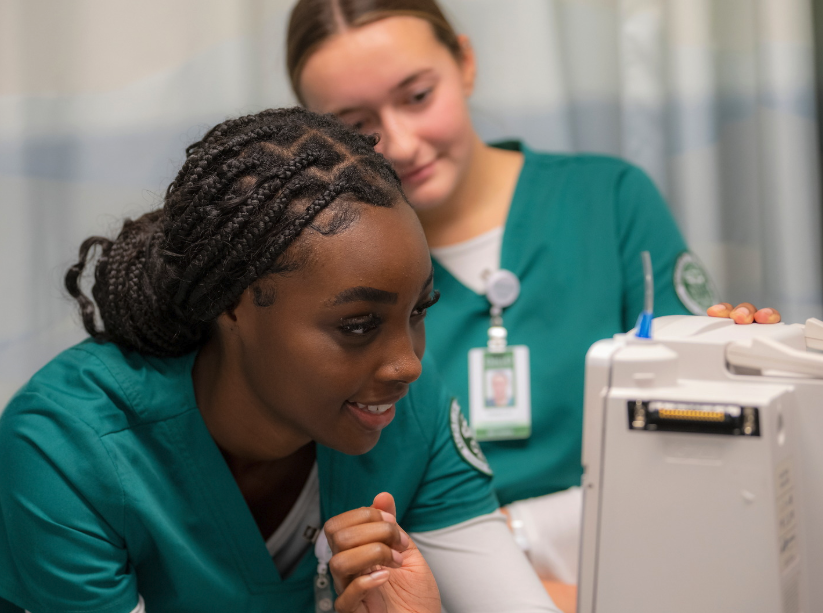 OHIO nursing students practice in lab setting