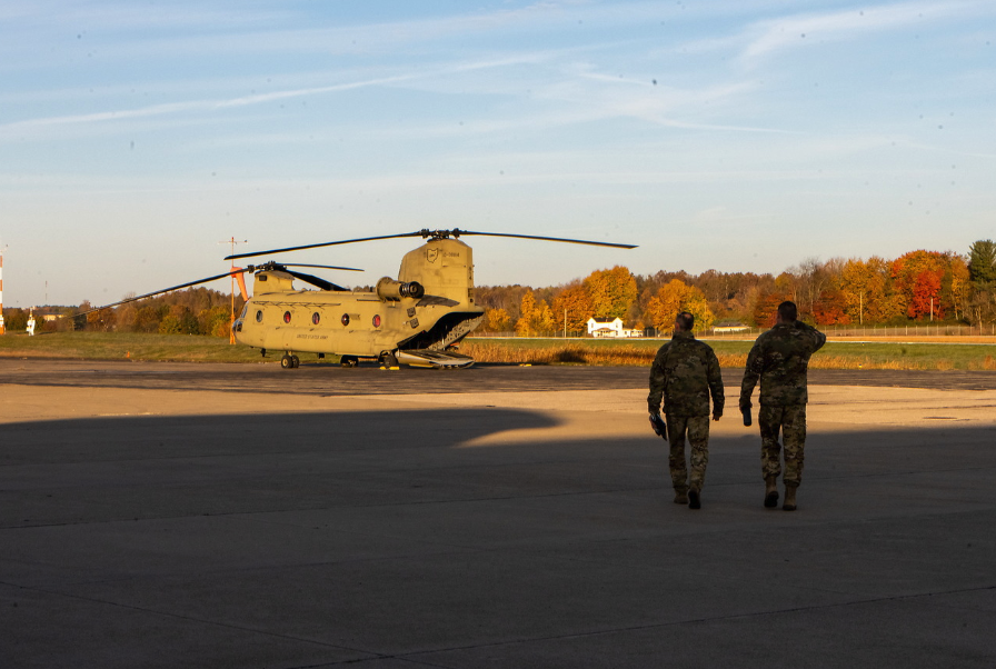 ROTC personnel at Ohio University airport