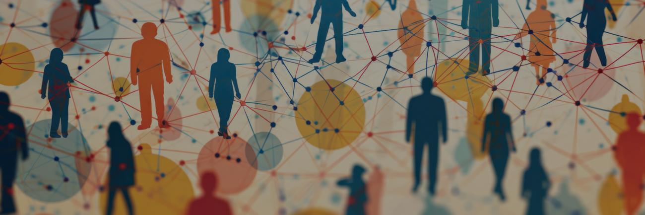 Illustration of people and connectivity
