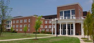 Exterior of Grover Hall at Ohio University, which houses the College of Health Sciences and Professions