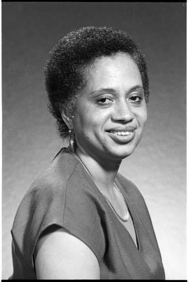 A younger Dr. Hilda Richards, Founding Dean of the College of Health and Human Services, black and white