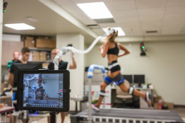Girl Running in Physical Therapy Lab