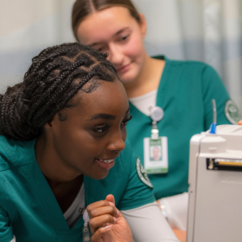 OHIO nursing students practice in lab setting