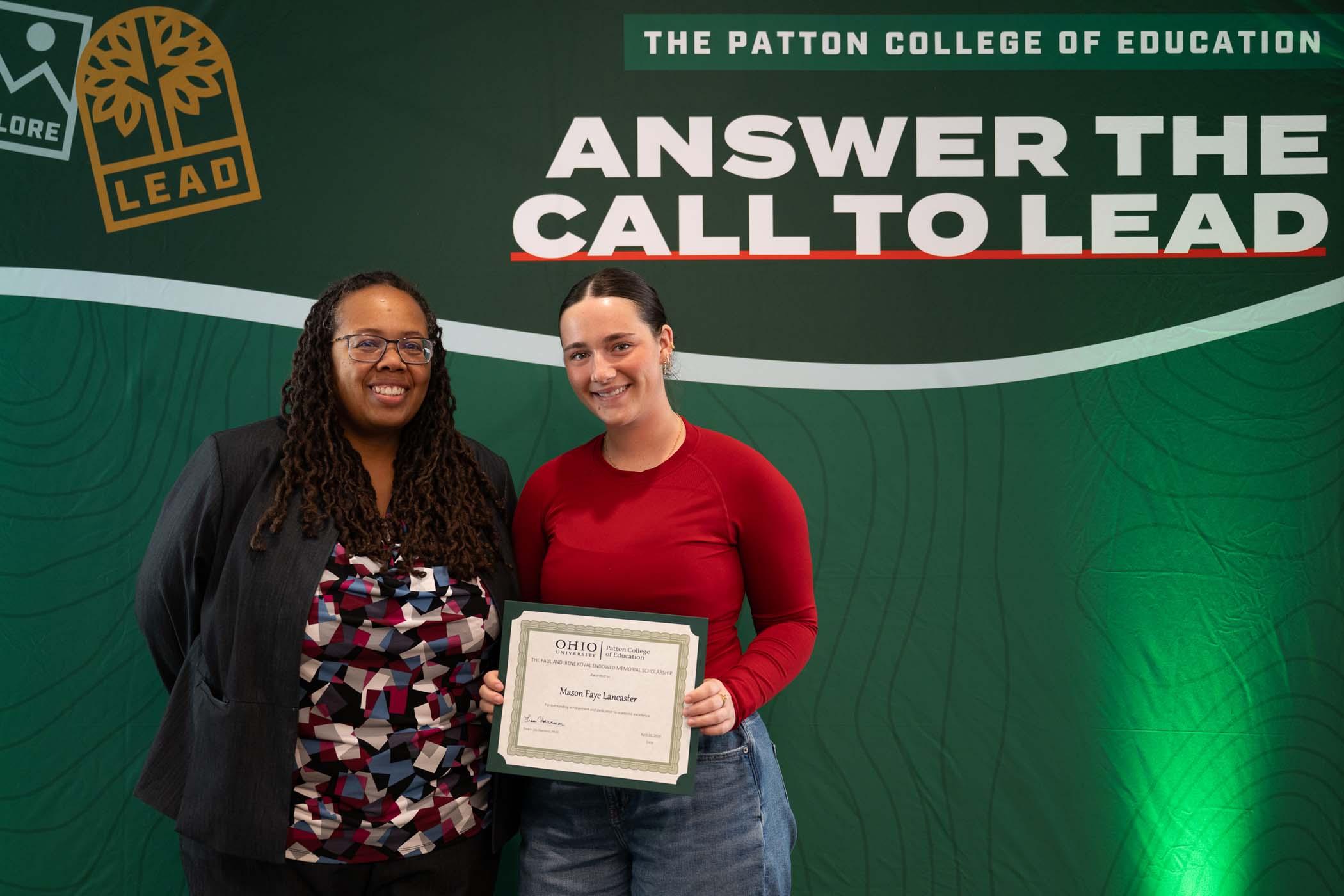 The Paul and Irene Koval Endowed Memorial Scholarship, Patton College of Education 2026-27