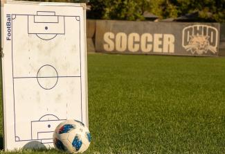 OHIO Soccer Field with dry erase coaching board and ball