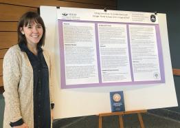 Student presenting Honors Program Research