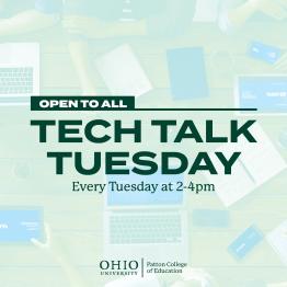 Tech Talk Tuesday 2-4 pm 
