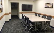 A conference room in the George E. Hill Center